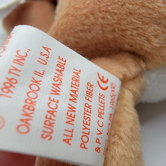 RARE TY RETIRED BEANIE BABY WRINKLES 1996 Heart Tag Tush Tag Shar Pei‎ Bulldog - Picture 5 of 5